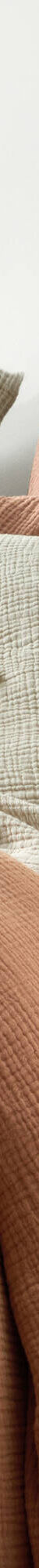 Linge de lit uni en triple gaze de coton (praline) Linge de lit uni en triple gaze de coton (praline)
